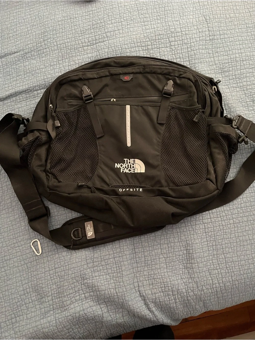 The North Face Black Offsite Messenger Bag with Mesh Pockets